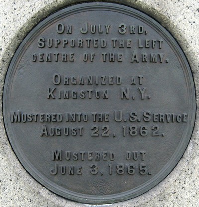 Detail from the monument to the 120th New York Infantry at Gettysburg