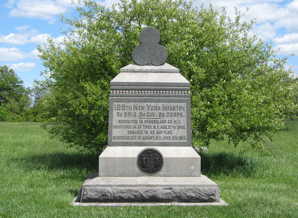 Monument to the 125th New York Infantry at Gettysburg