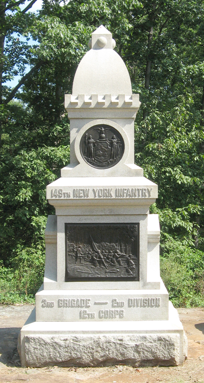 Monument to the 149th New York Infantry at Gettysburg