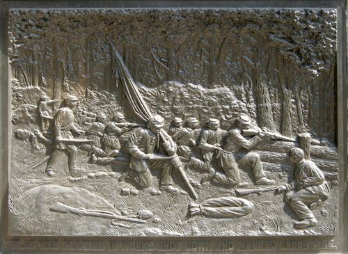 Bas relief from the monument to the 149th New York Infantry at Gettysburg
