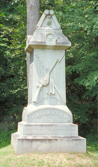 Monument to the 5th Ohio Infantry at Gettysburg