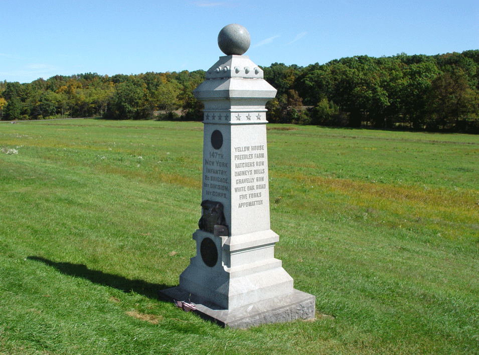 Monument to the 147th New York Infantry Regiment at Gettysburg