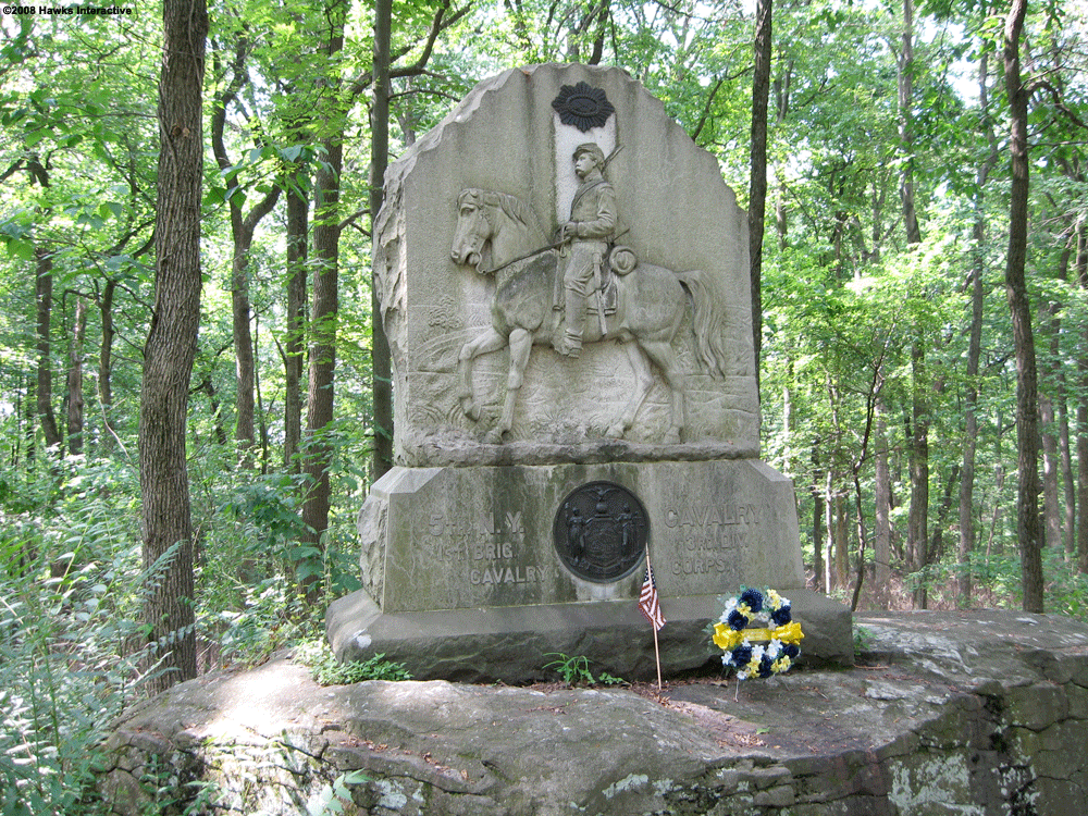 Monument to the 5th New York Volunteer Cavalry at Gettysburg