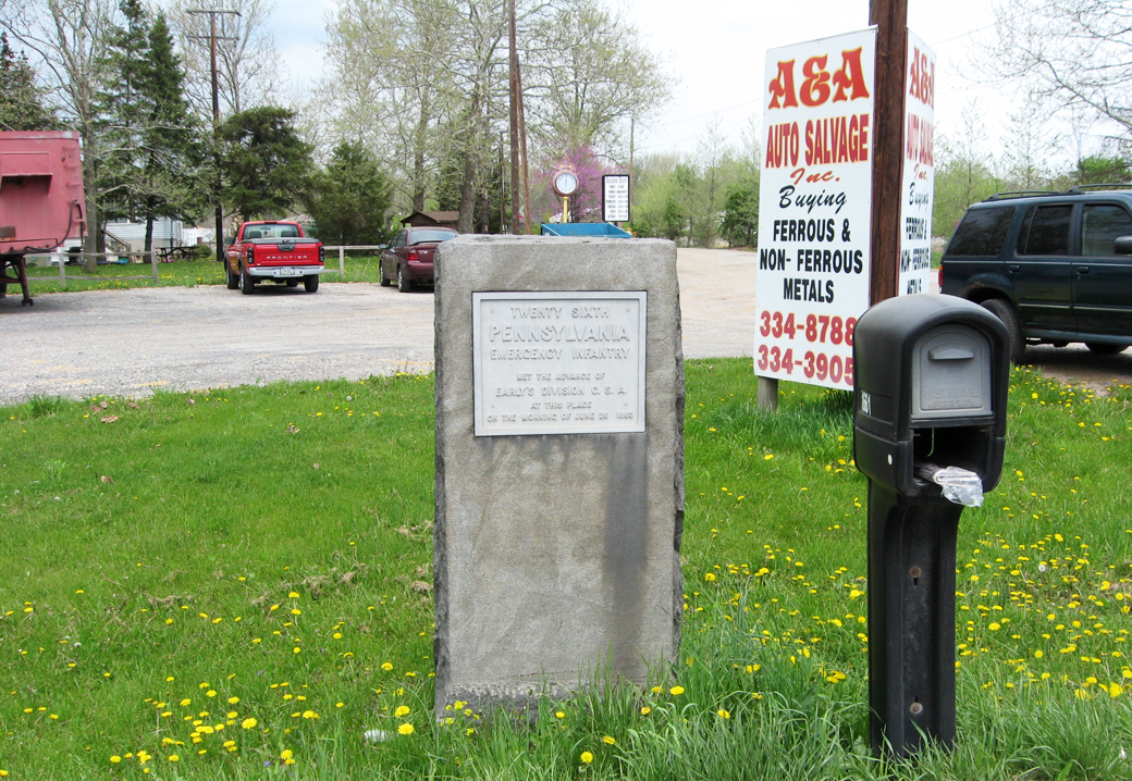 Tablet to the 26th Pennsylvania Emergency Militia at Gettysburg