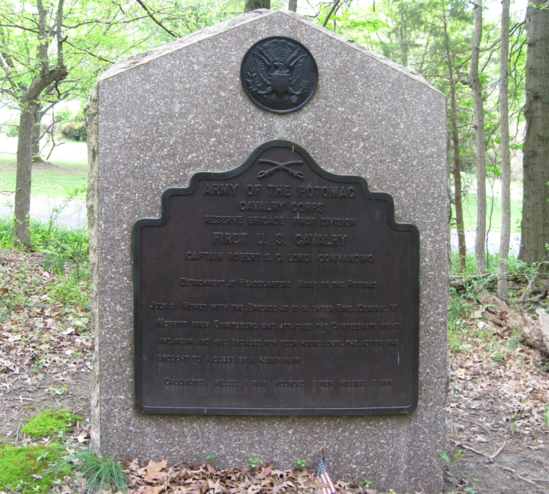 Monument to the 1st United States Cavalry Regiment at Gettysburg