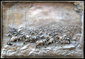 Bronze bas-relief from the 1st Vermont Cavalry monument at Gettysburg