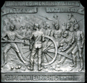 Bronze bas-relief from the 1st New York Light Artillery, Battery I monument at Gettysburg