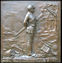 Bronze bas-relief from the 67th New York monument at Gettysburg