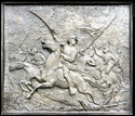 Bronze bas-relief from the 6th New York Cavalry monument at Gettysburg