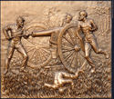 Bronze bas-relief from the 1st New York Light Artillery, Battery K monument at Gettysburg