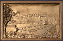 Bronze bas-relief from the New York Engineers monument at Gettysburg