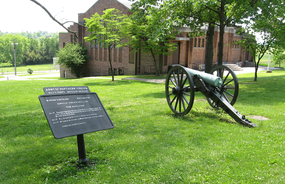 Danville Artillery marker at Gettysburg