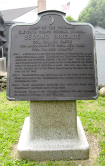 Monument to the Headquarters of the 2nd Brigade, 2nd Division of the Union 11th Corps