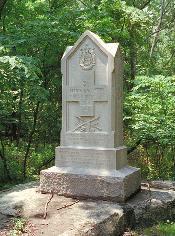 Monument to the 5th Maine Volunteer Infantry Regiment at Gettysburg
