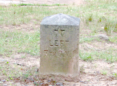 Left Flank marker of the 7th Ohio at Gettysburg