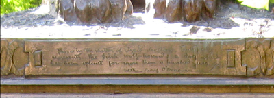 Inscription about the wolfhound/