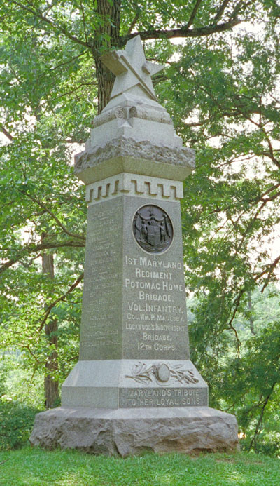 Monument to the 1st Regiment Potomac Home Brigade Infantry at Gettysburg