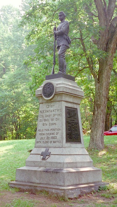 Monument to the 121st New York Infantry at Gettysburg