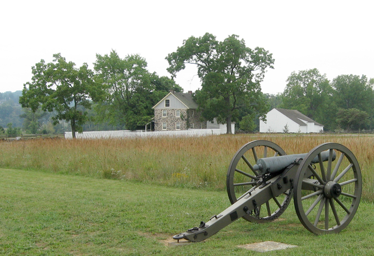 Looking southeast at the George Weikert farm from the position of Ames' Battery G, New York Light Artillery on Hancock Avenue