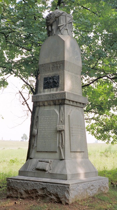Monument to the 140th Pennsylvania infantry at Gettysburg