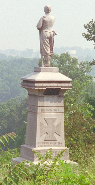 Monument to the 155th Pennsylvania Infantry Regiment at Gettysburg