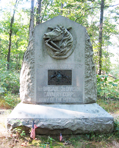 Monument to the 18th Pennsylvania Cavalry at Gettysburg