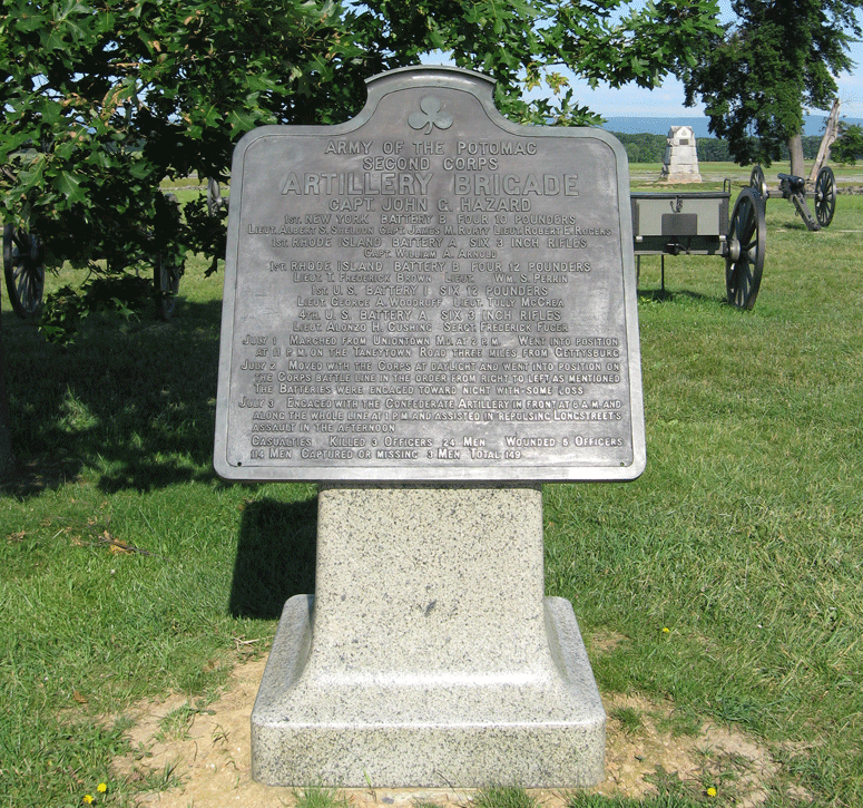 Monument to the Artillery Brigade of the Second Corps of the Army of the Potomac at Gettysburg