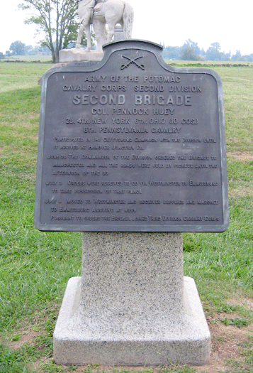 Monument to the 2nd Brigade, 2nd Division, Cavalry Corps of the Army of the Potomac at Gettysburg