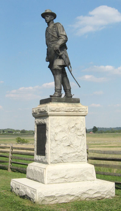 Monument to Union Brigadier General andrew Atkinson Humphreys at Gettysburg