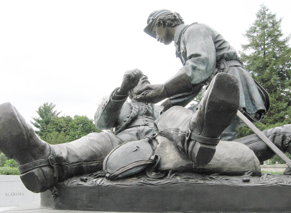 Detail from the Friend to Friend Masonic Memorial at Gettysburg