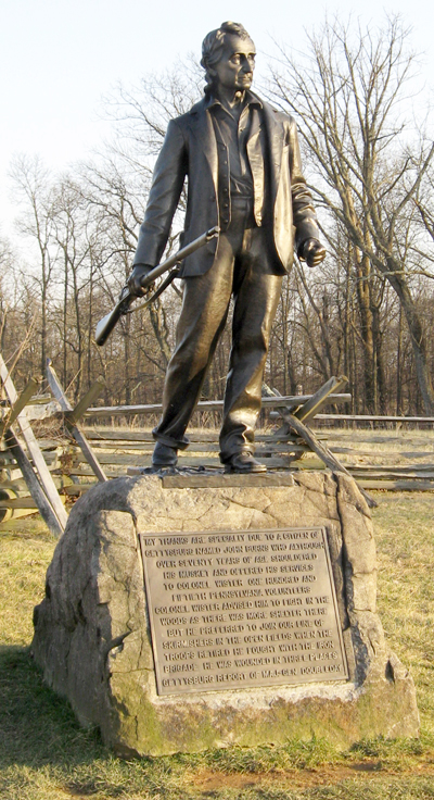 Monument to John Burns at Gettysburg