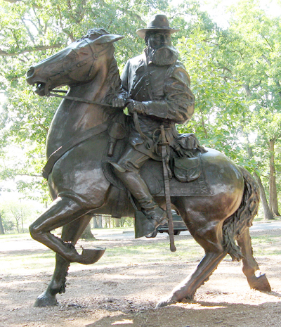 Monument to Confederate Lieutenant General James Longstreet at Gettysburg