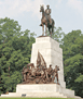 State of Virginia monument at Gettysburg, topped with the statue of Robert E. Lee