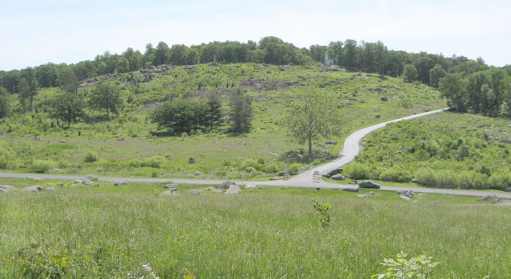 The west face of Little Round Top from Houck's Ridge.