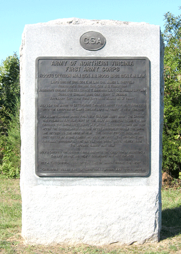 Monument to Hood's Division of the Army of Northern Virginia at Gettysburg