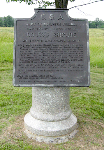 Monument to Doles' Brigade of the Army of Northern Virginia at Gettysburg