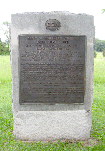 Monument to Heth's Division of the Army of Northern Virginia at Gettysburg