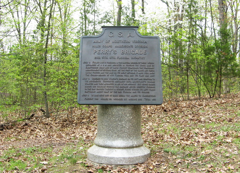 Monument to Perry's Brigade of the Army of Northern Virginia at Gettysburg