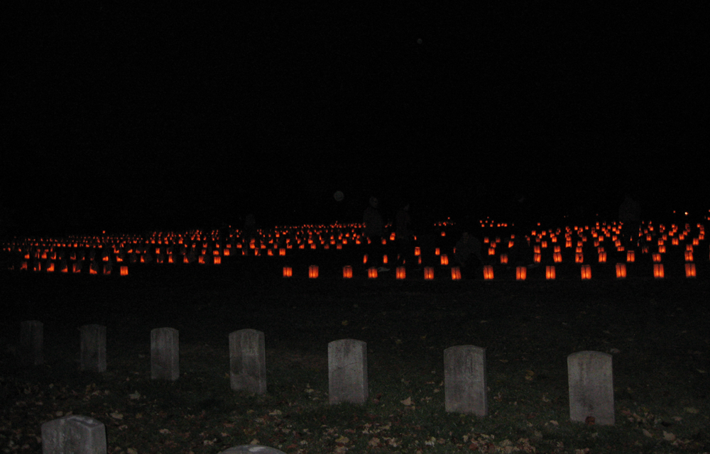 Luminaries in the National Cemetery