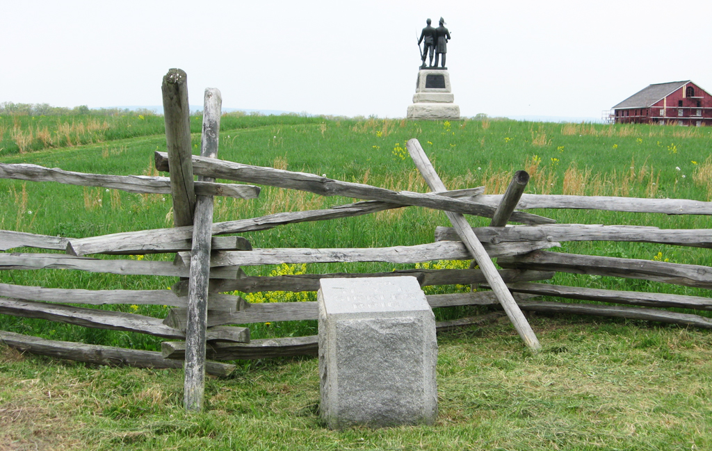 Position marker for the 73rd New York Volunteer Infantry Regiment at Gettysburg