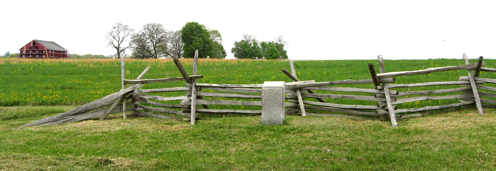 Position marker for the 74th New York Volunteer Infantry Regiment at Gettysburg