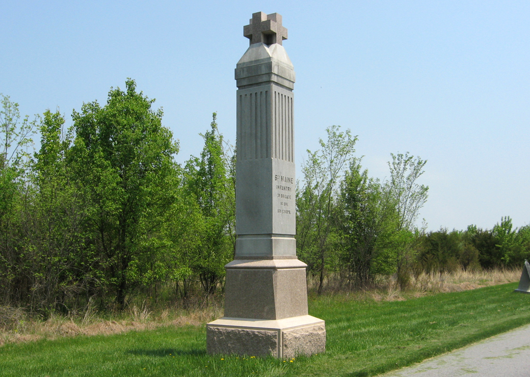 Monument to the 6th Maine Volunteer Infantry Regiment at Gettysburg